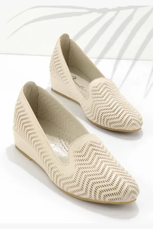 Disney Beigefarbene Schuhe Aus Echtem Leder Mit Keilabsatz K 01531180303 für Damen - 36