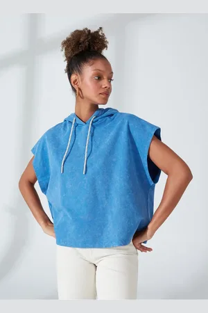 Lee Kapuzenkragen Blaues Sweatshirt L231320400 für Damen - XS