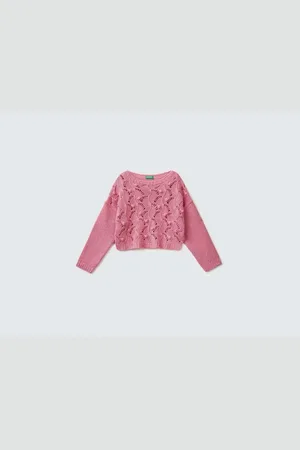 Benetton Kurzer Strickpullover Aus Acrylmix Für Mädchen für Damen - 10–11 Jahre