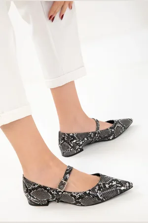 SOHO Schwarze Schlangen-ballerinas für Damen - 38