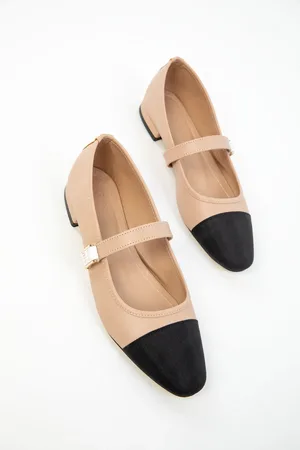 SOHO Nude-schwarze Ballerinas für Damen - 36