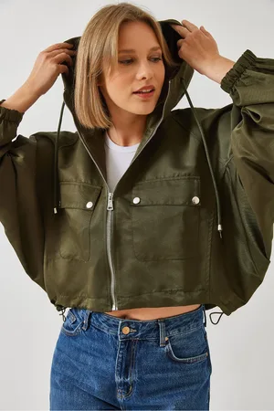 Bianco Lucci Kurze Jacke Mit Kapuze für Damen - 40