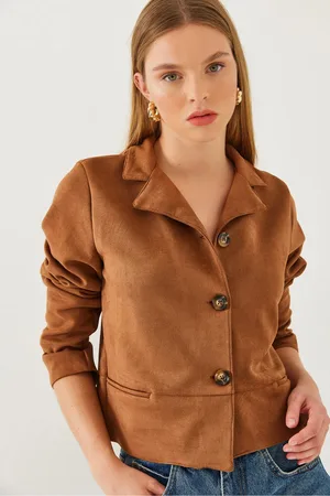 Bianco Lucci Mbms034 Modell Wildlederjacke für Damen - L