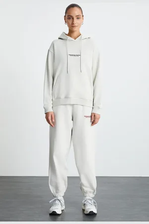 Grimelange Karely Hellgraue Jogginghose für Damen - L