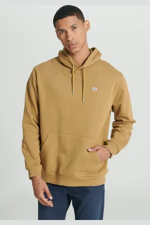 Lee Regular Fit Normaler Schnitt 100 % Baumwolle Kapuzensweatshirt Mit Fcefutter In Senfgelb für Herren - 2XL