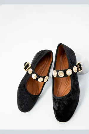 SOHO Ballerinas Aus Schwarzem Samt für Damen - 39