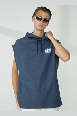 Lee Marineblaues Sweatshirt Mit Kapuzenkragen L 231252410 _ärmelloser Kapuzenpullover für Herren - S