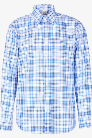 Brooks Brothers Marineblau-weißes Hemd Aus 100 % Baumwolle Mit Normaler Passform Und Knopfleiste für Herren - 46