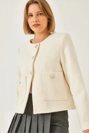 Bianco Lucci Geknöpfte Tweedjacke 50151 für Damen - 40