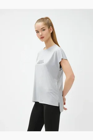 Koton Sport-t-shirt Mit Slogan-print Und Kurzen Ärmeln für Damen - S