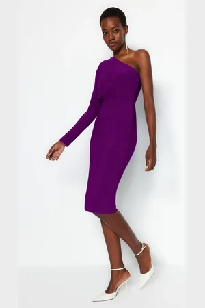 Trendyol One-shoulder-strickkleid Mit Drapierten Details – für Damen - L