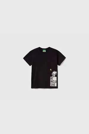 Benetton Schwarzes T-shirt Mit Snoopy-slogan-aufdruck Für Mädchen für Damen - 7–8 Jahre