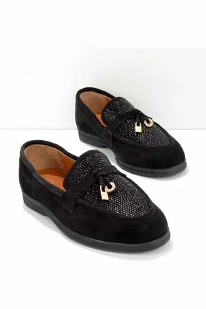 Disney Loafer-schuhe Aus Schwarzem Wildleder Und Echtem Leder K 01274225402 für Damen - 36