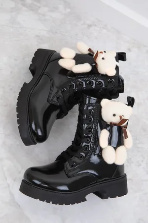 SOHO Schwarze Kinderstiefel Aus Lackleder – Modell 1986 - 33
