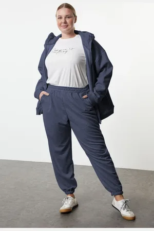 Trendyol Indigo-jogginghose Mit Elastischem Bein In Übergröße für Damen - XL