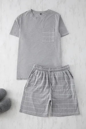 Trendyol Kariertes Strickpyjama-set Mit Normaler Passform Grimelanj für Herren - M