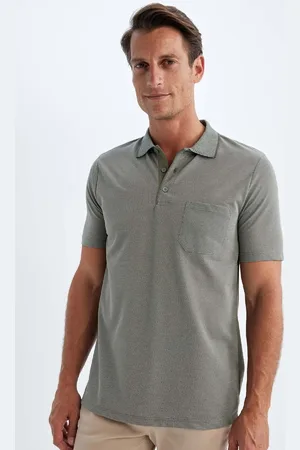 DeFacto Normale Passform, Einfaches, Gerades, Kurzärmliges Piqué-poloshirt X7133az24sm für Herren - M
