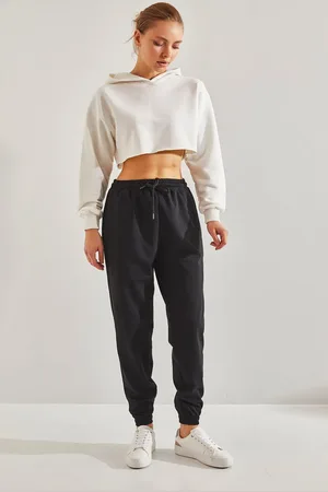 Bianco Lucci Zweifädige Jogger-jogginghose Mit Elastischem Bund Und Bündchen für Damen - L