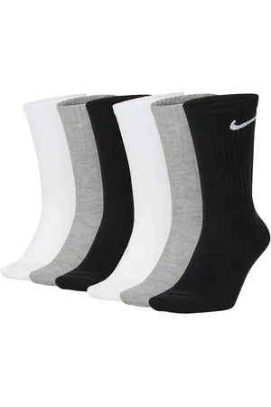 Nike Unisex Tennissocken, 6er Pack Cushioned Training Crew Socks, Einfarbig, Logo - 38–42