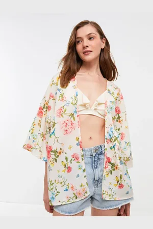 LC Waikiki Strandkleid Mit Schalkragen Und Muster für Damen - 46