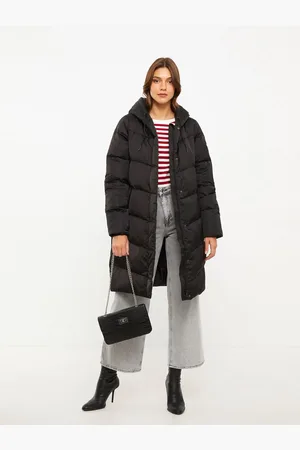 LC Waikiki Pufferjacke, Einfarbig, Mit Kapuze für Damen - 40