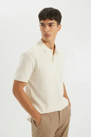DeFacto Kurzärmliges Krepp-poloshirt Mit Normaler Passform für Herren - L