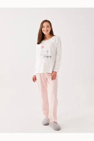 LC Waikiki Bedrucktes, Langärmliges Umstandspyjama-set Mit Rundhalsausschnitt für Damen - S
