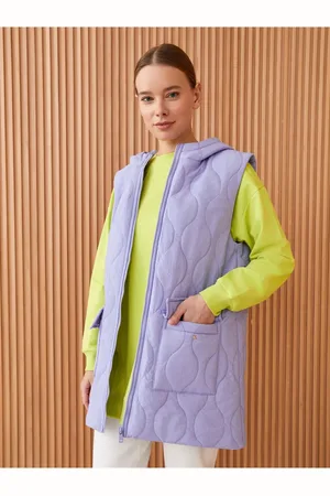 LC Waikiki Gemusterte Pufferweste Mit Kapuze für Damen - 42