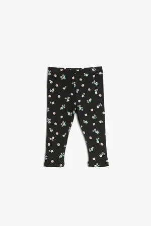 Koton Leggings Mit Floraler Schleife Und Detaillierter Cord-baumwolle für Damen - 2–4 Jahre