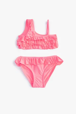 Koton Bikini-set Mit Rüschen, Einschultriger, Dünner Träger, Detailliert für Damen - 3–4 Jahre