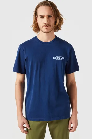 Wrangler Marineblaues Grafik-t-shirt für Herren - M