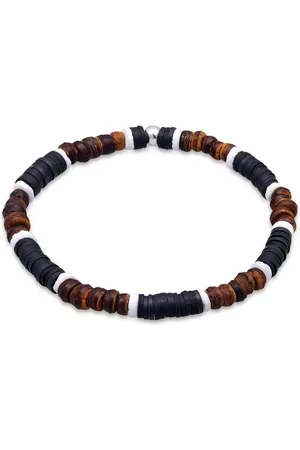Kuzzoi Vintage Heishi Perlen-surfer-armband – 925 Silber für Herren - 19 cm