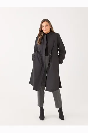LC Waikiki Mantel Mit Geradem Schnitt Und Langen Ärmeln Und Stehkragen für Damen - 42