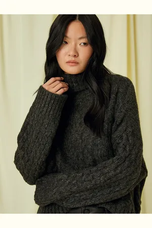 Koton Kurzer Rollkragenpullover, Gestrickt, Langärmlig für Damen - XL