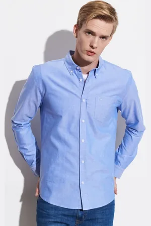 Wrangler Hellblaues Oxford-hemd Aus 100 % Baumwolle Mit Normaler Passform Und Normaler Passform für Herren - 3XL