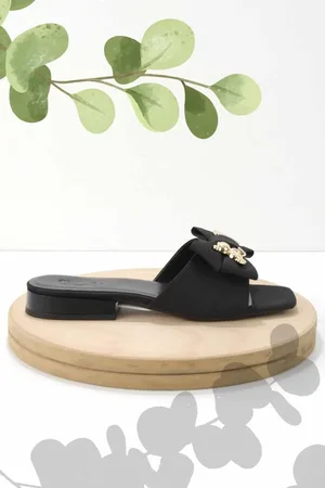 Disney Slipper Aus Mattschwarzem Satin 38 für Damen - 37