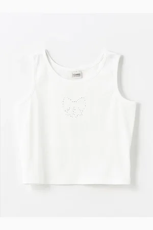 LC Waikiki Lcw Mädchen Crop Tank Top Mit Rundhalsausschnitt für Damen - 7–8 Jahre