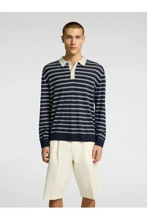 SELECTED Langarm-poloshirt 100% Merinowoll für Herren - L