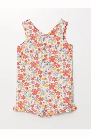 LC Waikiki Lcw Baby-mädchen-overall Mit V-ausschnitt, Ärmellos, Blumenmuster für Damen - 1–3 Monate