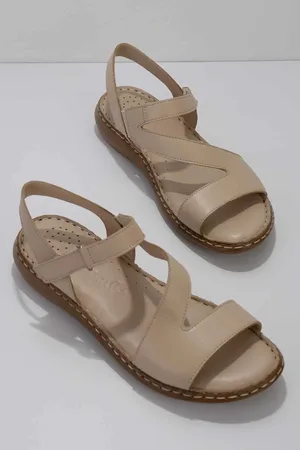 Disney Beigefarbene Sandalen Aus Echtem Leder K 05907021603 für Damen - 36
