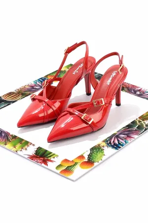 Disney Klassische Schuhe Mit Absatz Aus Rotem Lackleder K 01455018408 für Damen - 38