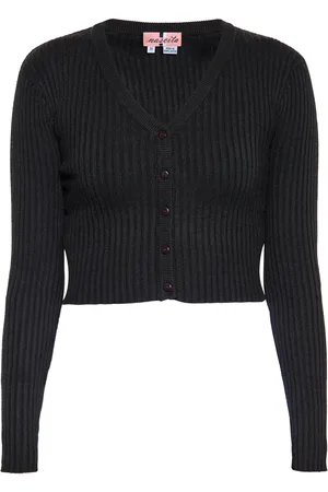 Swirly Kurz Geschnittene Strickjacke für Damen - M