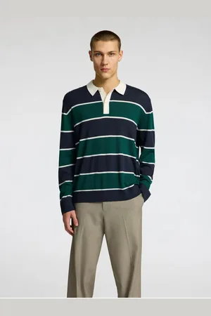 SELECTED Langarm-poloshirt 100% Merinowoll für Herren - L