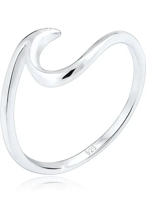 Elli Ring Wellen Wave Strand Trend 925 Sterling Silber für Damen - 56
