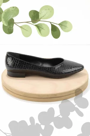 Disney Glänzende Schwarze Krokodil-ballerinas 01671056011 für Damen - 36