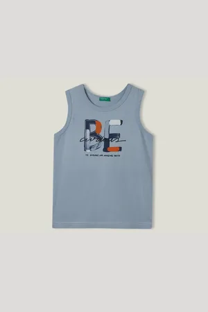 Benetton Hellblaues Tanktop Mit Wasserdruck „be“ Für Jungen für Herren - 7–8 Jahre