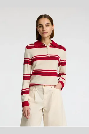 SELECTED Langarm-poloshirt 100% Merinowoll für Damen - L
