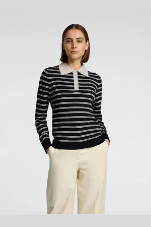 SELECTED Langarm-poloshirt 100% Merinowoll für Damen - XS