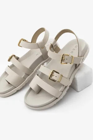 Marjin Sandalen Aus Echtem Leder Mit Flip-flop-riemen Und Schnalle für Damen - 39