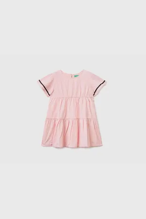 Benetton Hellrosa Strukturiertes Kleid Für Mädchen für Damen - 5–6 Jahre